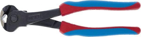 Channellock - 8" OAL, 1/4" Capacity, End Cutting Pliers - 11/32" Jaw Length x 1-19/32" Jaw Width, Oval/Curved Head, TPR-Rubber Overmold Handle - Makers Industrial Supply