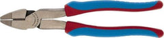 Channellock - 9" OAL, 1-17/32" Jaw Length x 1-5/16" Jaw Width, Linesman's Pliers - Serrated Jaw, Round Nose Head, Comfort Grip Handles - Makers Industrial Supply