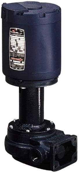 Graymills - 115 Volt, 1/6 hp, 1 Phase, 3,450 RPM, Cast Iron Flanged Outside Suction Machine Tool & Recirculating Pump - 7-1/2" Long x 4-1/2" Mounting Flange Width, NPT Thread, Glass Filled Celcon Impeller - Makers Industrial Supply