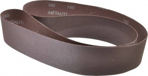 Norton - 2-1/2" Wide x 60" OAL, 180 Grit, Aluminum Oxide Abrasive Belt - Aluminum Oxide, Very Fine, Coated, X Weighted Cloth Backing, Series R228 - Makers Industrial Supply