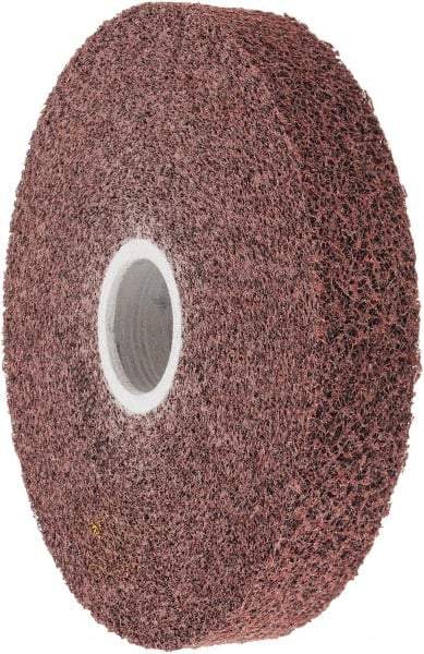 3M - 6" Diam, 1" Face Width, 1-1/4" Center Hole, Medium Grade, Aluminum Oxide Deburring Wheel - Convolute, Medium Density 5 Grade, 6,000 RPM - Makers Industrial Supply