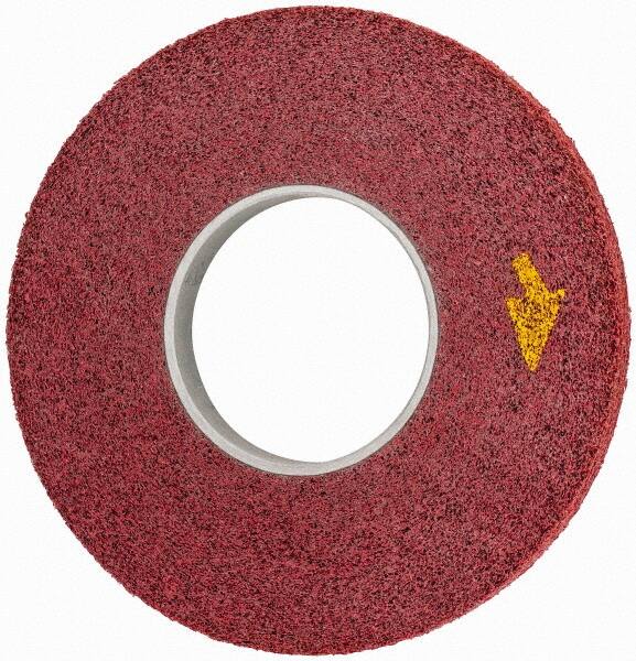 3M - 12" Diam, 1" Face Width, 5" Center Hole, Coarse Grade, Aluminum Oxide Deburring Wheel - Convolute, Medium Density 5 Grade, 3,000 RPM - Makers Industrial Supply