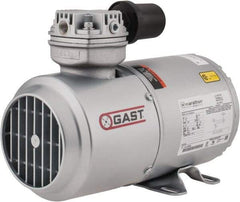 Gast - 1/6 hp, 1.8 CFM, Piston Vacuum Pump - 27.5 Hg/In, 115-1 Volt, 5.63" Long x 11.62" Wide x 8.58" High - Makers Industrial Supply