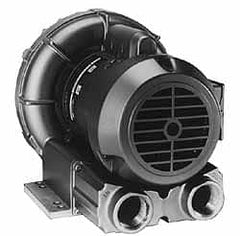 Gast - 1 HP Single Phase Regenerative Air Blower - 115/230V, 92 Max CFM, 52" Max Water Pressure, 48" Max Vacuum Water Pressure, 9.8/4.9 Full Load Amps - Makers Industrial Supply