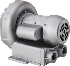 Gast - 1/8 HP Single Phase Regenerative Air Blower - 115/230V, 27 Max CFM, 28.5" Max Water Pressure, 26.5" Max Vacuum Water Pressure, 2.3/1.0 Full Load Amps - Makers Industrial Supply