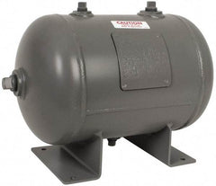 Made in USA - 4.7 Gallon, 200 Max psi Universal Horizontal Tank - 3/4" Inlet, 16" Tank Length x 10" Tank Diam - Makers Industrial Supply