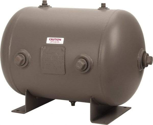 Made in USA - 19 Gallon, 200 Max psi Universal Horizontal Tank - 1-1/2" Inlet, 25" Tank Length x 16" Tank Diam - Makers Industrial Supply