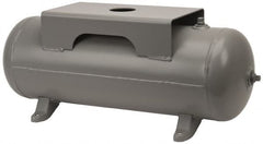 Made in USA - 10 Gallon, 200 Max psi Horizontal Tank with Plate - 30" Tank Length x 10" Tank Diam - Makers Industrial Supply