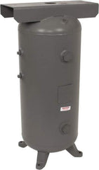 Made in USA - 30 Gallon, 200 Max psi Vertical Tank with Plate - 3/4" Inlet, 38" Tank Length x 16" Tank Diam - Makers Industrial Supply