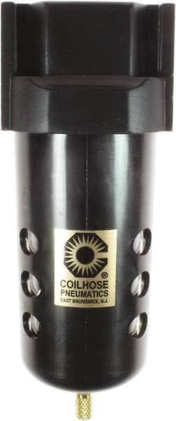 Coilhose Pneumatics - 3/4" Port Coalescing Filter - Polycarbonate Bowl, 0.3 Micron Rating, 7-1/2" High - Makers Industrial Supply