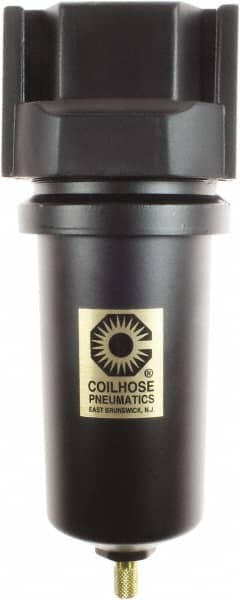 Coilhose Pneumatics - 3/4" Port Coalescing Filter - Aluminum Bowl, 0.3 Micron Rating, 7-1/2" High - Makers Industrial Supply