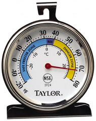 Taylor - Cooking & Refrigeration Thermometers Type: Refrigeration Thermometer Maximum Temperature (F): 60 - Makers Industrial Supply