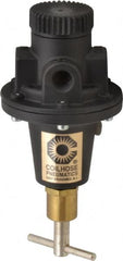 Coilhose Pneumatics - 1/4 NPT Port, 40 CFM, Cast Aluminum Tamper Proof Heavy-Duty T-Handle Regulator - 0 to 200 psi Range, 250 Max psi Supply Pressure, 1/4" Gauge Port Thread, 3" Wide x 5-1/2" High - Makers Industrial Supply