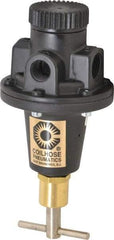 Coilhose Pneumatics - 3/8 NPT Port, 40 CFM, Cast Aluminum Tamper Proof Heavy-Duty T-Handle Regulator - 0 to 200 psi Range, 250 Max psi Supply Pressure, 1/4" Gauge Port Thread, 3" Wide x 5-1/2" High - Makers Industrial Supply