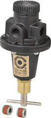 Coilhose Pneumatics - 1/4 NPT Port, 40 CFM, Cast Aluminum Tamper Proof Heavy-Duty T-Handle Regulator - 0 to 60 psi Range, 250 Max psi Supply Pressure, 1/4" Gauge Port Thread, 3" Wide x 5-1/2" High - Makers Industrial Supply