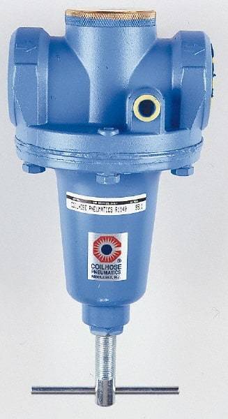 Coilhose Pneumatics - 1-1/2 NPT Port, 240 CFM, Zinc Heavy-Duty T-Handle Regulator - 0 to 125 psi Range, 300 Max psi Supply Pressure, 1/4" Gauge Port Thread, 5" Wide x 11" High - Makers Industrial Supply