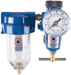 Coilhose Pneumatics - 3/4" NPT Port Heavy Duty 2 Piece Filter-Regulator FRL Unit - Metal Bowl, 125 Max psi, 9.875" High - Makers Industrial Supply