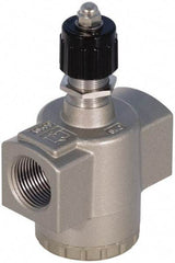 SMC PNEUMATICS - 1-1/2" Male NPT x 1-1/2" Female NPT Flow & Speed Control Valve - Inline Type - Makers Industrial Supply