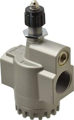 SMC PNEUMATICS - 1" Male NPT x 1" Female NPT Flow & Speed Control Valve - Inline Type - Makers Industrial Supply