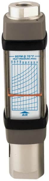 Hedland - 1/4" NPTF Port Compressed Air & Gas Flowmeter - 600 Max psi, 20 SCFM, Anodized Aluminum - Makers Industrial Supply