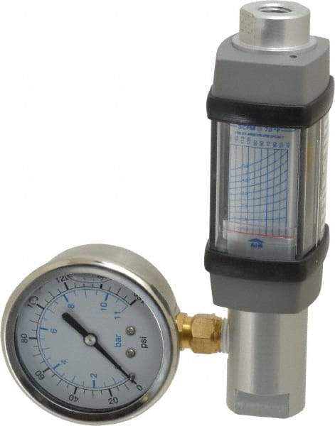 Hedland - 1/4" NPTF Port Compressed Air & Gas Flowmeter - 600 Max psi, 5 SCFM, Anodized Aluminum - Makers Industrial Supply