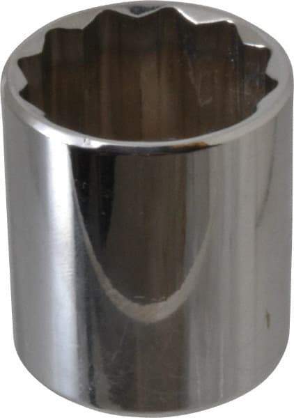 Proto - 3/8" Drive, Standard Hand Socket - 12 Points, 1-5/16" OAL, Chrome Vanadium, Chrome Finish - Makers Industrial Supply