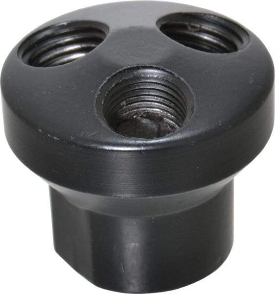 Value Collection - 1/4" Inlet, 1/4" Outlet Manifold - 1-1/2" Long x 1-1/2" Wide 1-1/2" High, 5/8" Mount Hole, 1 Inlet Port, 3 Outlet Ports - Makers Industrial Supply