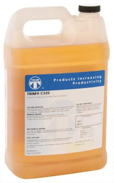 Master Fluid Solutions - Trim C320, 1 Gal Bottle Cutting & Grinding Fluid - Synthetic, For Drilling, Form-Grinding, Reaming, Tapping - Makers Industrial Supply