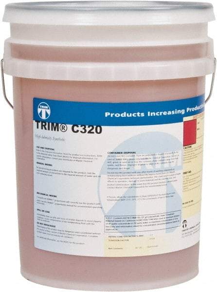 Master Fluid Solutions - Trim C320, 5 Gal Pail Cutting & Grinding Fluid - Synthetic, For Drilling, Form-Grinding, Reaming, Tapping - Makers Industrial Supply