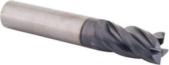 SGS - 1/2", 4 Flute, Single End, Solid Carbide, 0.01" Corner Radius End Mill - 3" OAL, Right Hand Flute, 1" LOC, Right Hand Cut - Makers Industrial Supply