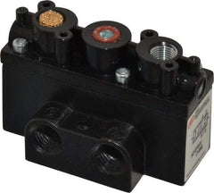 ARO/Ingersoll-Rand - 1/4" Inlet x 1/4" Outlet, Pilot Actuator, Spring Return, 2 Position, Body Ported Solenoid Air Valve - 32 CFM, 0.9 CV, 4 Way, 150 psi, 2-15/16" Long x 1-15/16" Wide x 1-15/16" High, 0 to 180°F - Makers Industrial Supply