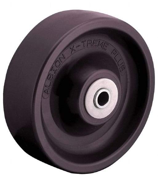 Albion - 4 Inch Diameter x 2 Inch Wide, Polyurethane Caster Wheel - 1,400 Lb. Capacity, 2-3/16 Inch Hub Length, 3/4 Inch Axle Diameter, Delrin Bearing - Makers Industrial Supply