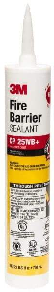 3M - 27 oz Cartridge Red Acrylic & Latex Joint Sealant - -20 to 180°F Operating Temp, 10 min Tack Free Dry Time, Series CP 25WB - Makers Industrial Supply