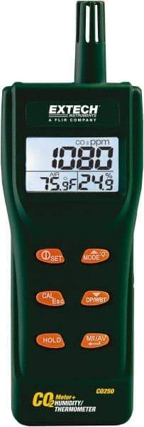 Extech - -14 to 140°F, 0 to 9.99% Humidity Range, Air Quality Monitor - Makers Industrial Supply