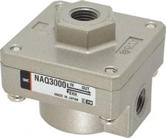 SMC PNEUMATICS - 1/4" NPTF Quick Exhaust Valve - 7 to 150 psi - Makers Industrial Supply