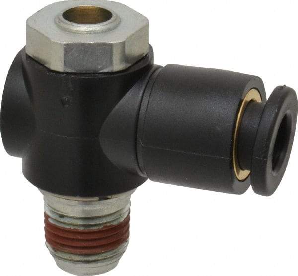 ARO/Ingersoll-Rand - 1/8" Male NPT x 1/4" Female NPT Right Angle Flow Control Valve - Makers Industrial Supply