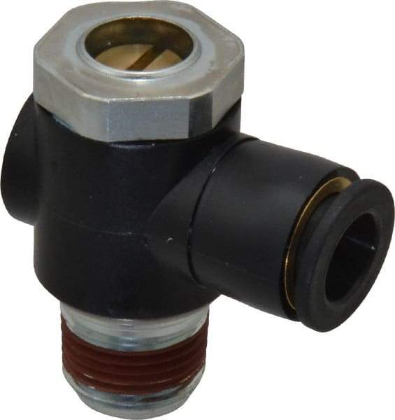 ARO/Ingersoll-Rand - 3/8" Male NPT x 3/8" Female NPT Right Angle Flow Control Valve - Makers Industrial Supply