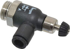 Legris - 6mm Tube OD x 1/4 Male BSPP Compact Meter Out Flow Control Valve - 14.5 to 145 psi, Nylon - Makers Industrial Supply