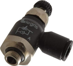 Legris - 8mm Tube OD x 1/8 Male BSPP Compact Meter Out Flow Control Valve - 14.5 to 145 psi, Nylon - Makers Industrial Supply