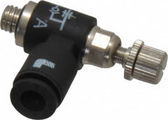 Legris - 10-32 Male NPT x 5/32" Tube OD Miniature Exhaust Valve - Makers Industrial Supply