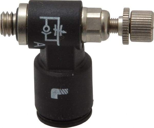 Legris - 10-32 Male NPT x 1/4" Tube OD Miniature Exhaust Valve - Makers Industrial Supply