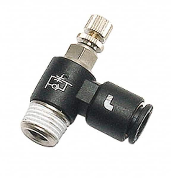 Legris - 8mm Tube OD x 3/8" BSPP Miniature Flow Control Regulator - 0 to 145 psi & Nylon Material - Makers Industrial Supply