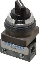 Mead - 3 Way Pilot Air Valve - 1/8" NPT Inlet, Two Position - Makers Industrial Supply