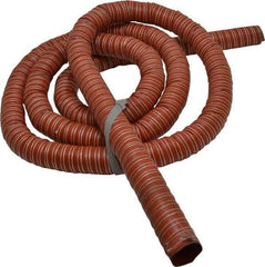 Hi-Tech Duravent - 1-1/2" ID, 16 Hg Vac Rating, 34 psi, Fiberglass Vacuum & Duct Hose - 12' Long, Brick Red, 1-1/2" Bend Radius, -75 to 500°F (Intermittent to 600) - Makers Industrial Supply