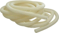 Hi-Tech Duravent - 3/4" ID, 30 Hg Vac Rating, 40 psi, Polyurethane Vacuum & Duct Hose - 25' Long, Clear with Opaque Helix, 2-1/4" Bend Radius, -20 to 180°F - Makers Industrial Supply