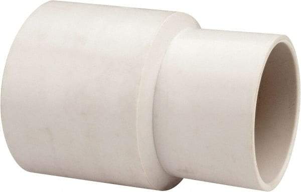 Hi-Tech Duravent - 1-3/4" Screw-On Hose Cuff - PVC, White - Makers Industrial Supply