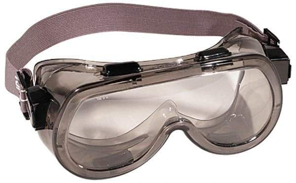 MCR Safety - Size Universal, Clear Polycarbonate Anti-Fog & Scratch Resistant Lens, Safety Goggles - Indirect Vent, Gray Plastic Frame - Makers Industrial Supply