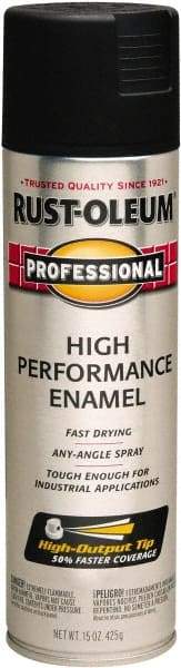 Rust-Oleum - Black, Semi Gloss, Rust Proof Enamel Spray Paint - 14 Sq Ft per Can, 15 oz Container, Use on Multipurpose - Makers Industrial Supply