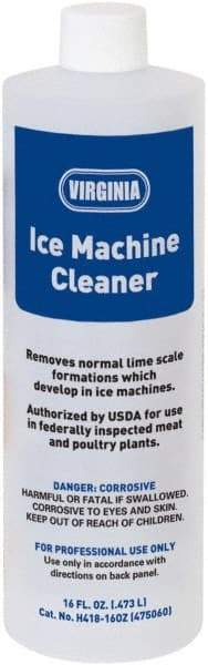 Parker - 16 oz Bottle Ice Machine Cleaner - For Ice Machines: Cube, Tube, Flake & Commercial Dishwasher - Makers Industrial Supply