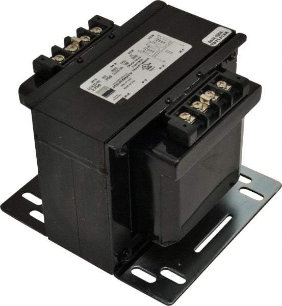 Sola/Hevi-Duty - 1 Phase, 0.75 kVA, Control Transformer - 2 Input, 1 Output Winding, 60, 50/60 at 220 V x 440 V, 50/60 at 230 V x 460 V Hz, 6.93 Inch Deep x 5.56 Inch High, 131°F Temp Rise - Makers Industrial Supply